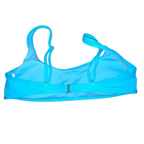 California Waves Juniors' Bralette Bikini Top, Sweet Turquoise NWOT Large - Picture 2 of 6